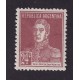 ARGENTINA 1924 GJ 618 ESTAMPILLA NUEVA CON GOMA PAPEL RAYADO U$ 50